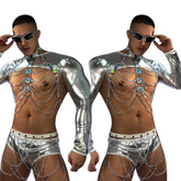 Silver Laser Alien Superstar Ravewear